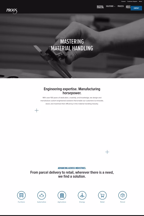 Proos-Manufacturing-Companu Homepage 1440px