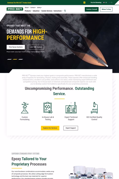 Pro-Set-Inc Homepage 1440px