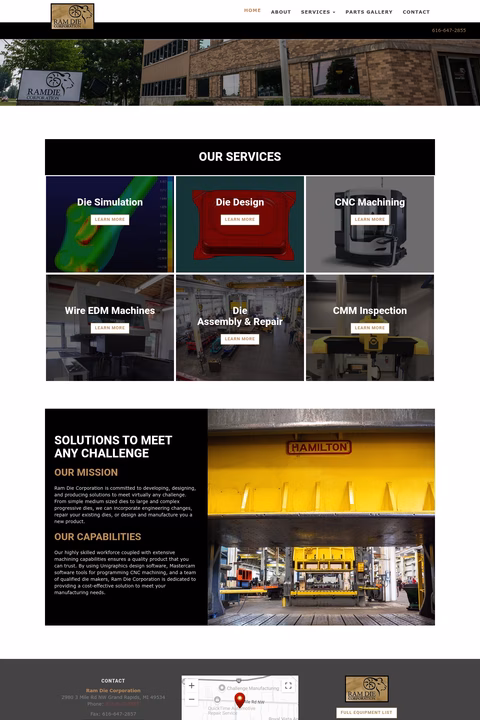 Ram-Die-Corporation Homepage 1440px
