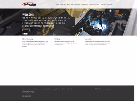 Ridgeview-Industries Homepage 1440px