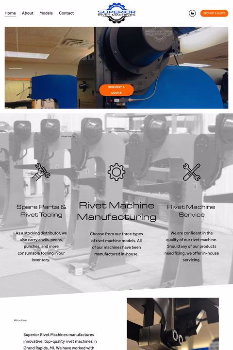 Superior-Rivet-Machines Homepage 1440px