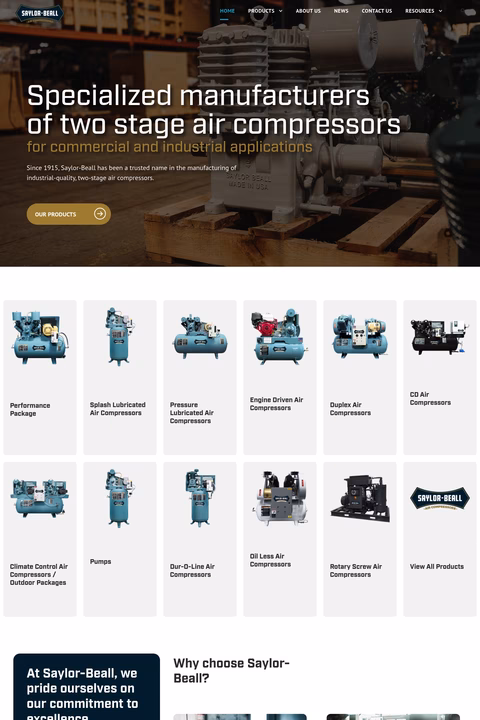 Saylor-Beall-Air-Compressors Homepage 1440px