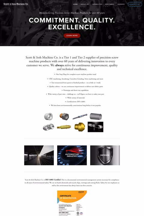 Scott-Itoh-Machine-Company Homepage 1440px