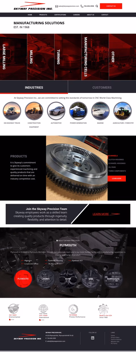 Skyway-Precision Homepage 1440px