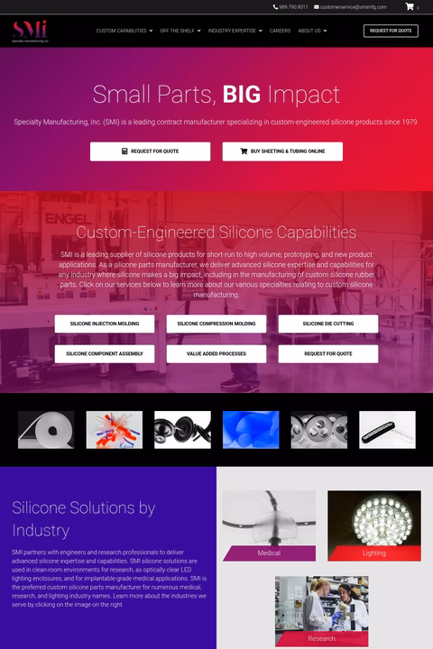 Specialty-Manufacturing-Inc Homepage 1440px