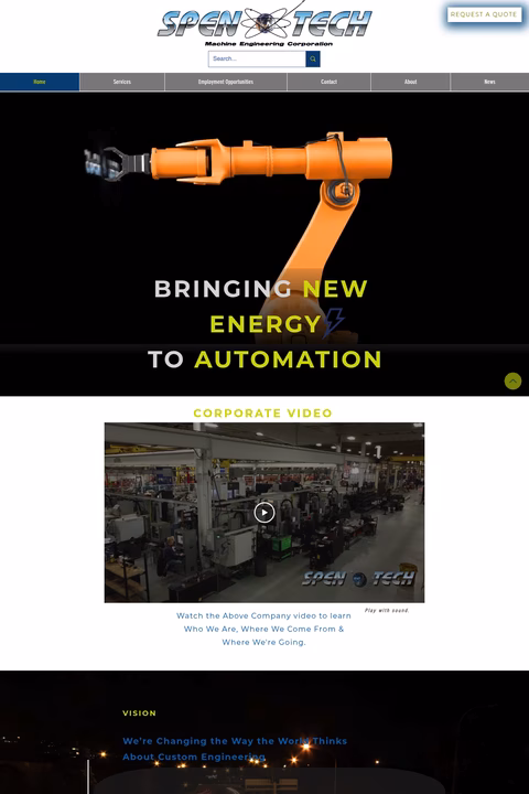 Spen-Tech-Machine-Engineering Homepage 1440px