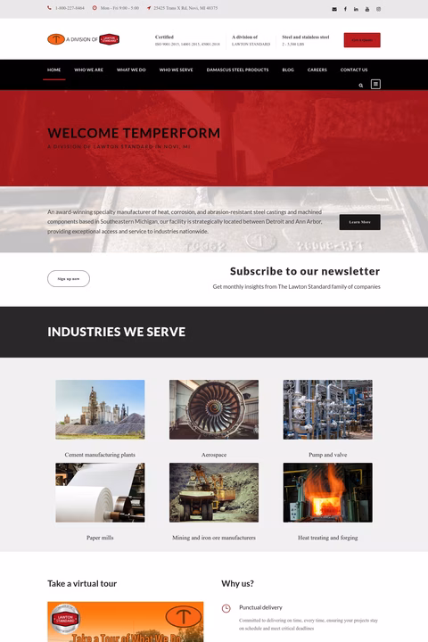 Temperform Homepage 1440px
