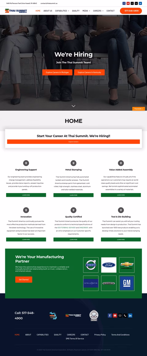 Thai-Summit-America Homepage 1440px