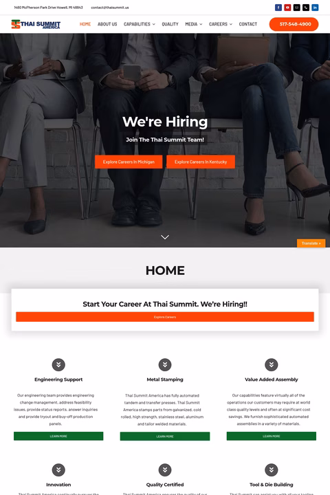 Thai-Summit-America Homepage 1440px