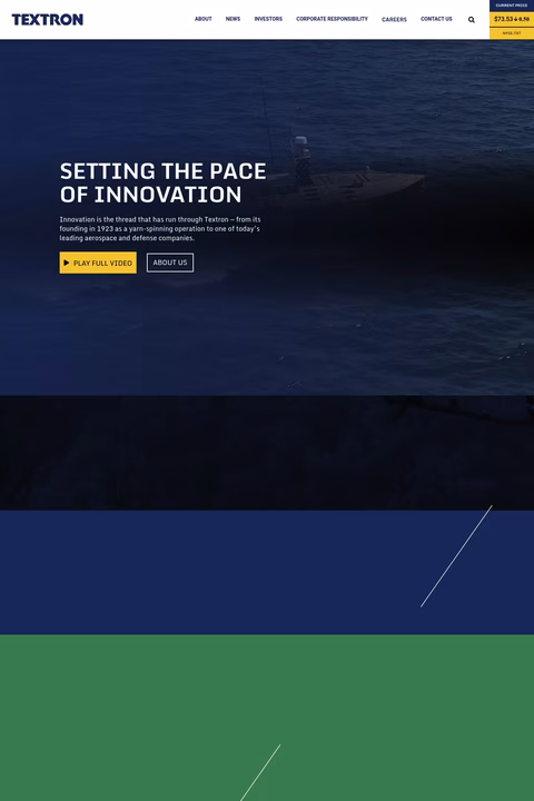 Textron Homepage 1440px