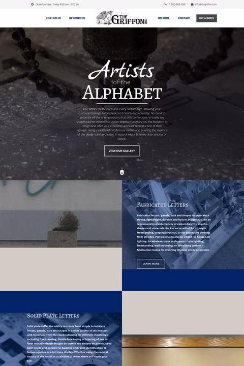 The-Griffon-Inc Homepage 1440px