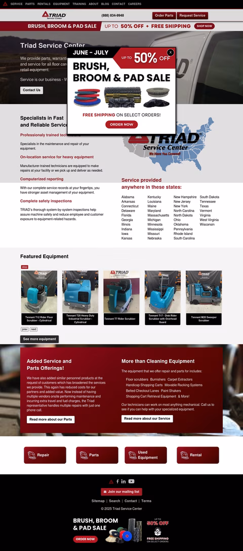 Triad-Service Homepage 1440px