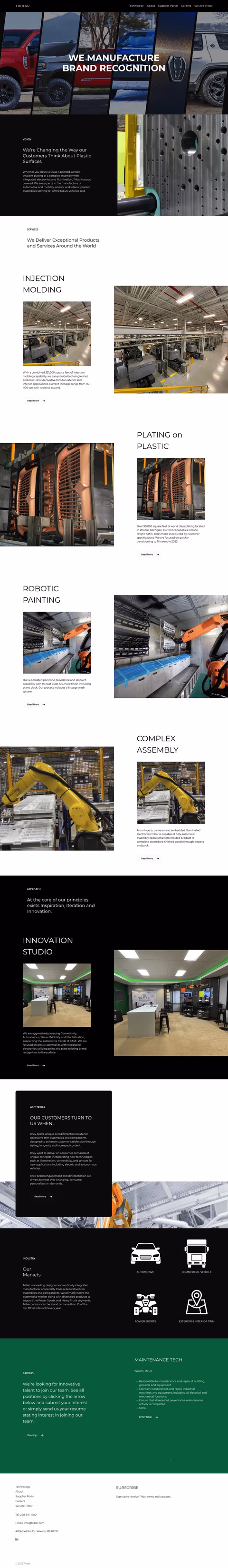 Tribar-Technologies Homepage 1440px