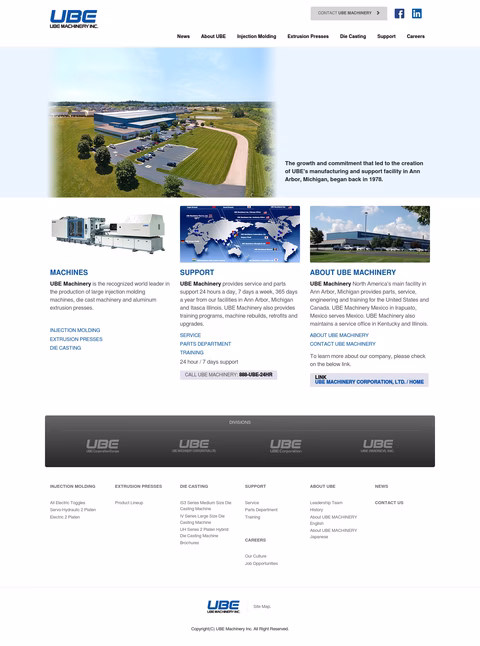 Ube-Machinery Homepage 1440px
