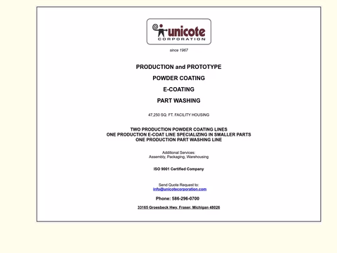 Unicote-Corporation Homepage 1440px