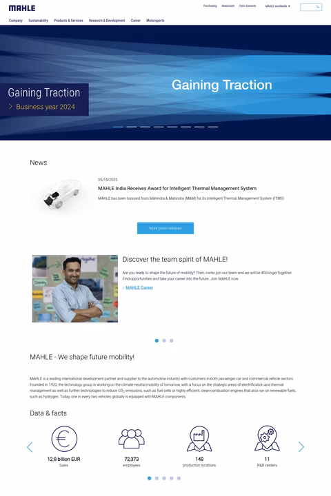 Mahle-Industries Homepage 1440px
