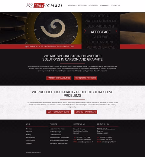 Usg-Gledco Homepage 1440px