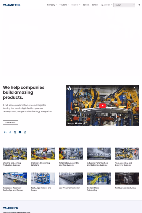 Valiant-Machine-Tool Homepage 1440px