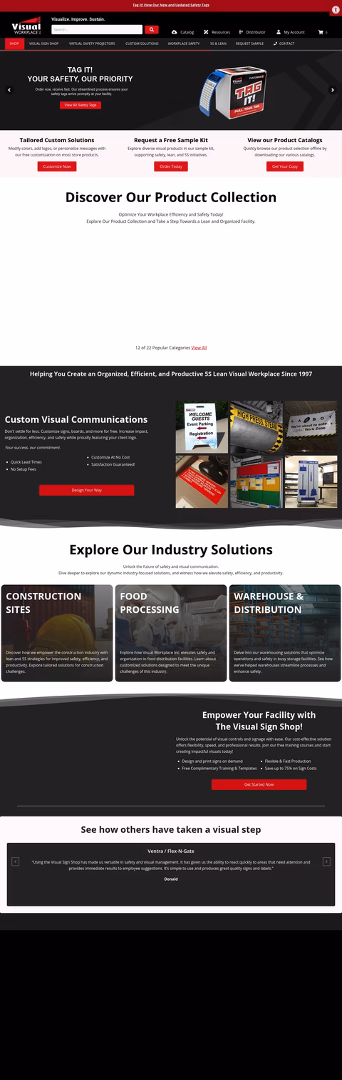 Visual-Workplace Homepage 1440px