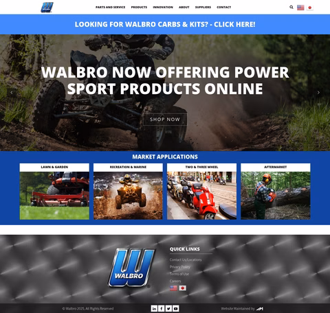 Walbro Homepage 1440px