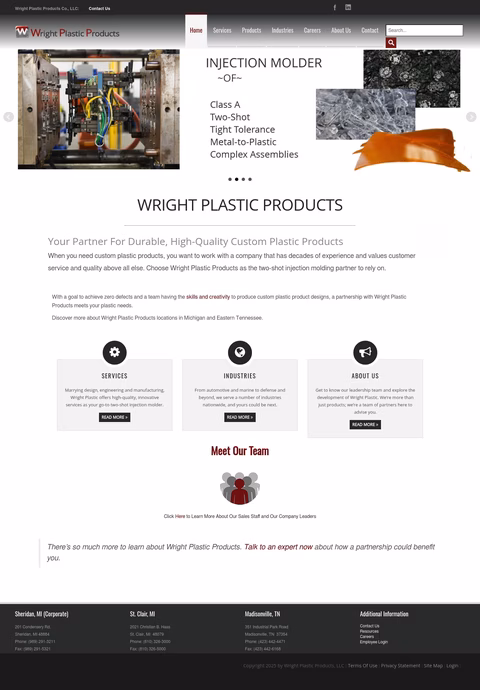 Wright-Plastic-Products Homepage 1440px