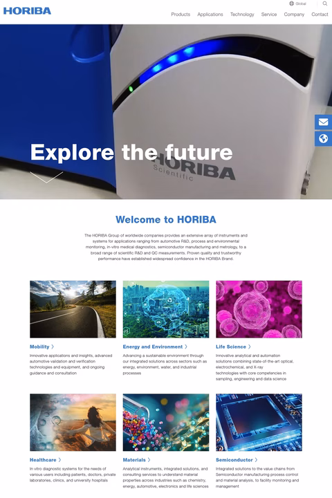 Horiba Homepage 1440px