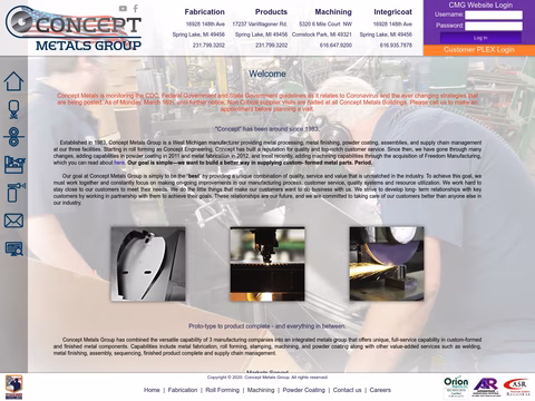 Concept-Metals-Group Homepage 1440px