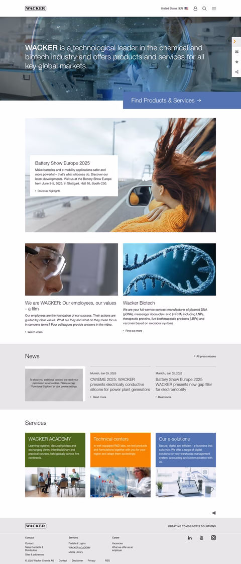 Wacker-Chemical Homepage 1440px