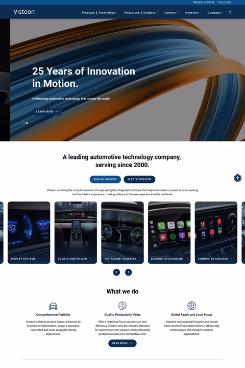 Visteon-Corporation Homepage 1440px