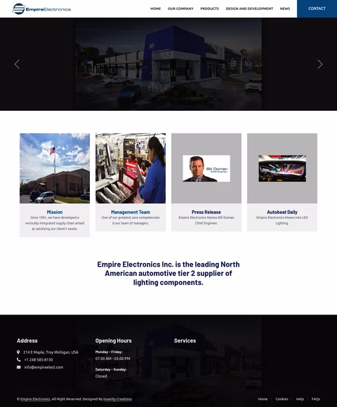 Empire-Electronics Homepage 1440px