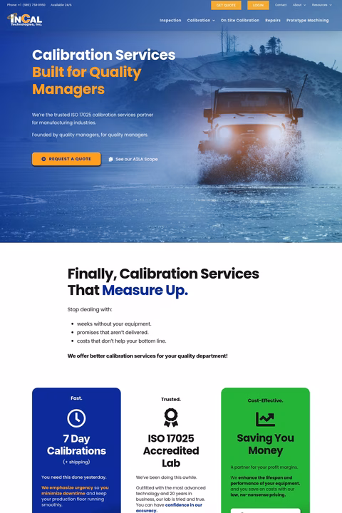 Incal-Technologies Homepage 1440px