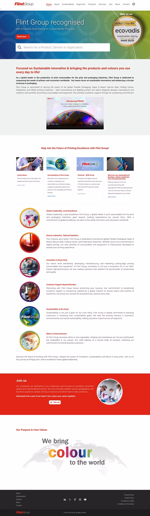 Flint-Group Homepage 1440px