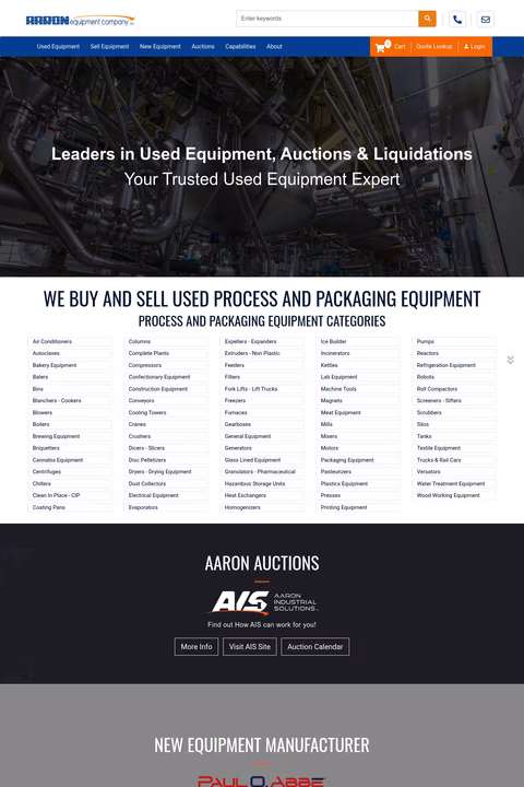 Aaron Equipment Company Homepage1440 Px b978a18d80b911baf867df7b3f1dd57b