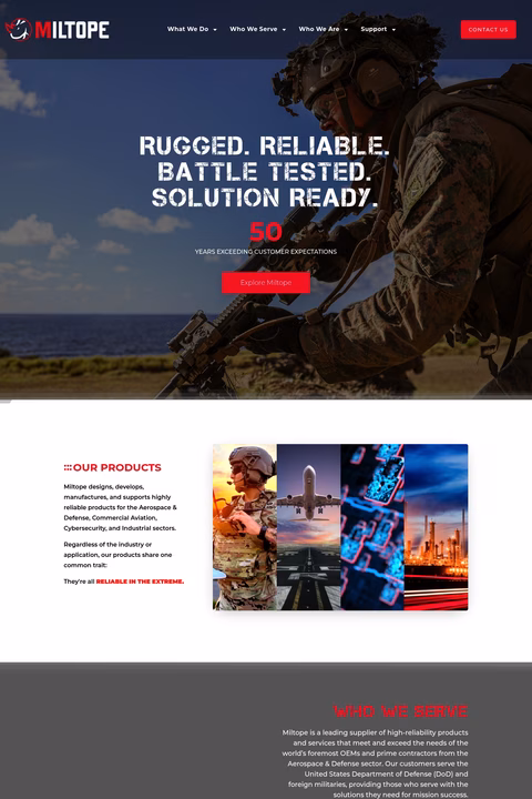 Miltope-Corporation Homepage 1440px