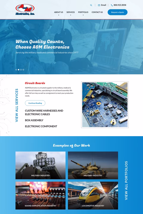 A-M-Electronics Homepage 1440px