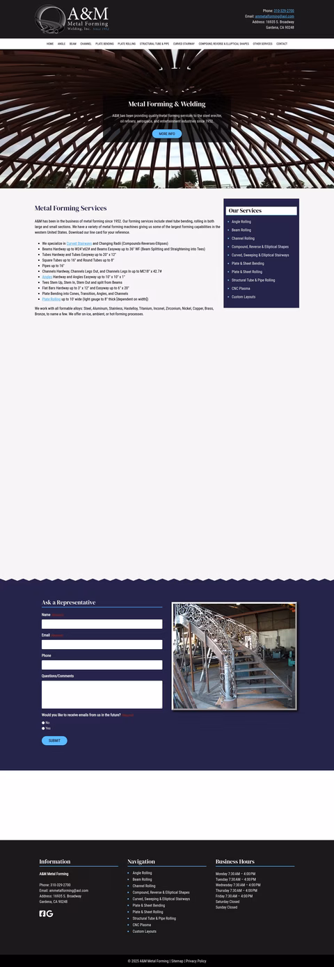 A-M-Metal-Forming Homepage 1440px