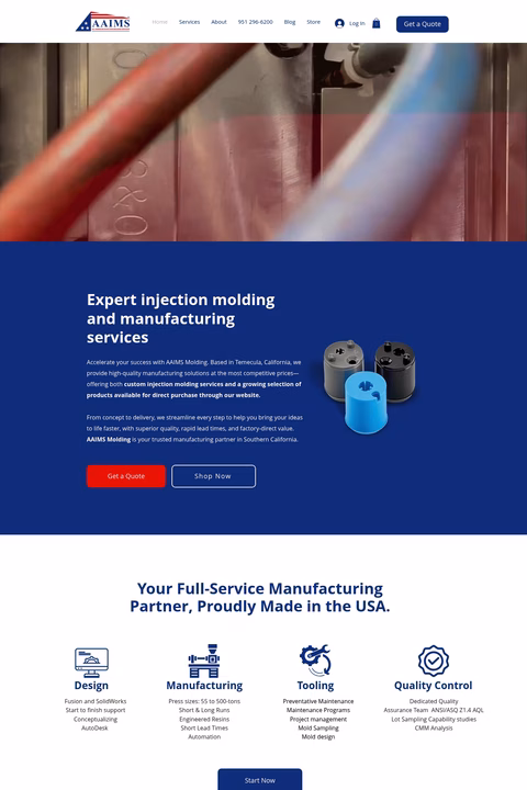 Aaims-Molding Homepage 1440px