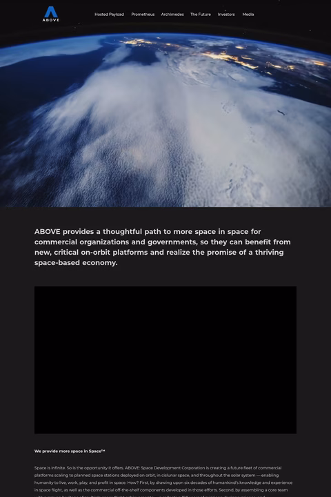 Above-Space Homepage 1440px