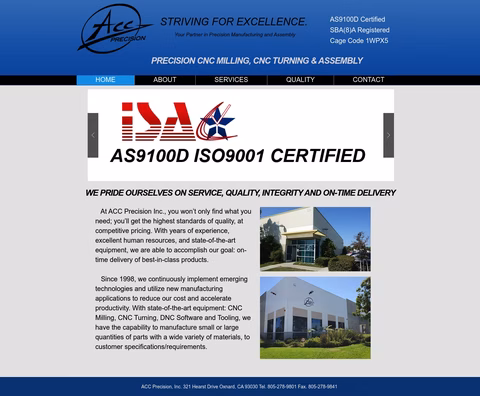 Acc-Precision Homepage 1440px