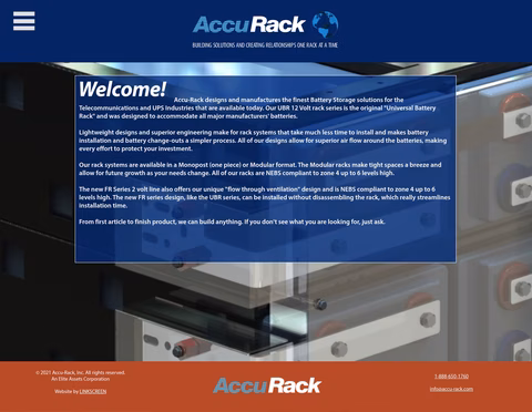 Accu-Rack Homepage 1440px