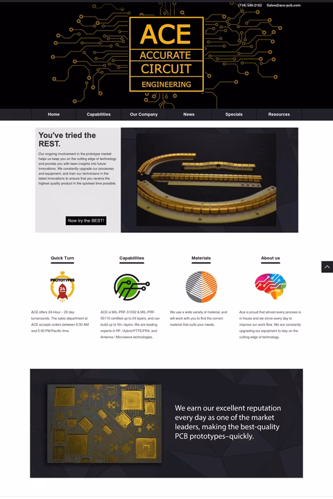 Accurate-Circuit-Engineering Homepage 1440px