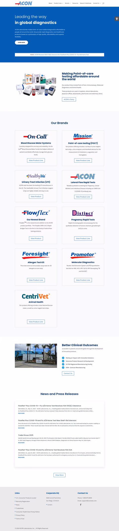 Acon-Laboratories Homepage 1440px