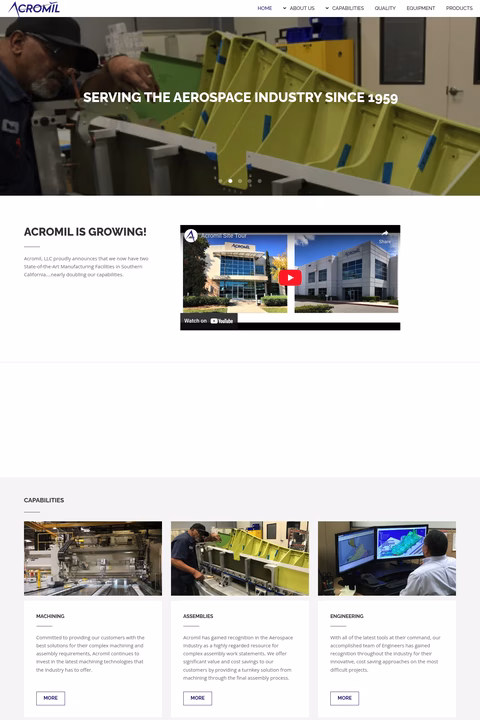 Acromil Homepage 1440px