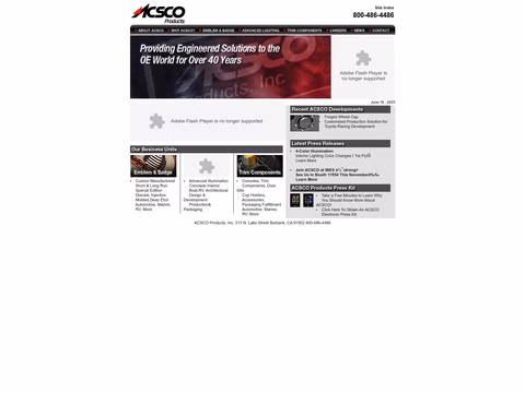 Acsco-Products Homepage 1440px