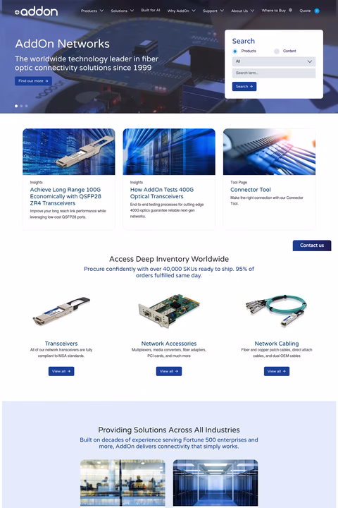 Addon-Networks Homepage 1440px