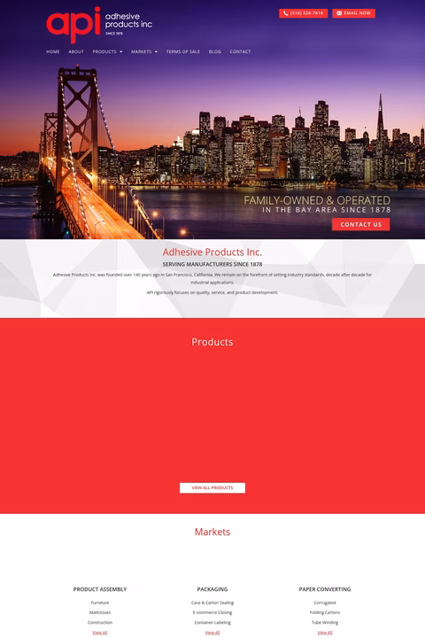 Adhesive-Products-Inc Homepage 1440px