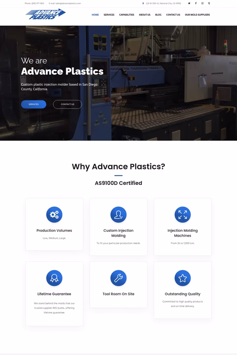 Advance-Plastics Homepage 1440px