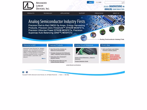 Advanced-Linear-Devices Homepage 1440px
