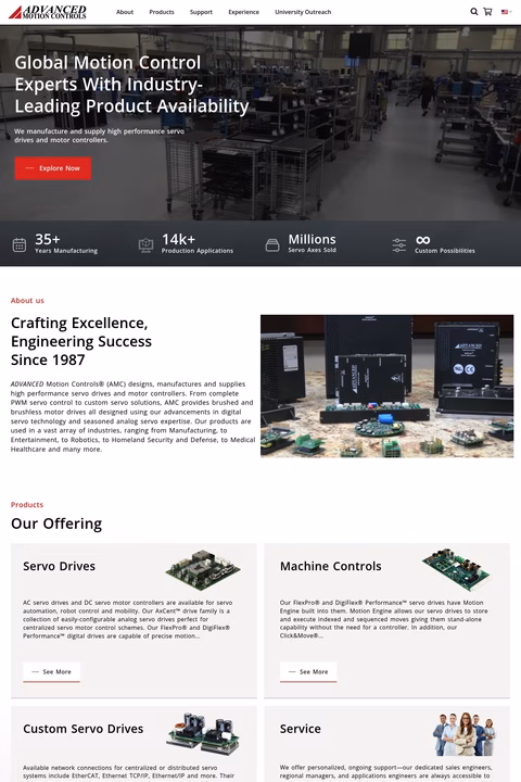 Advanced-Motion-Controls Homepage 1440px