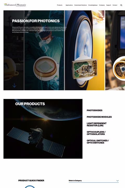 Advanced-Photonix Homepage 1440px